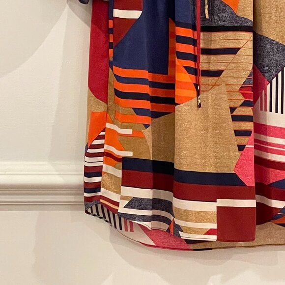 Diane Von Furstenberg Multicolor Geometric Print Freya Dress - Picture 5 of 6